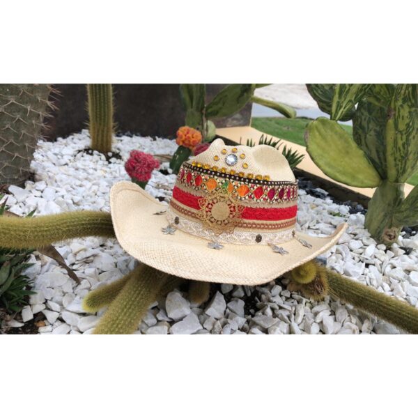 Sombrero decorado para Mujer sombrero para mujer decorado Valledupar Neiva bisuteria flores playa sol elegante vaquero cintas decorado artesanal de moda buga colombia fiesta elegua cucuta tejido cabalgata vueltiao agudeño