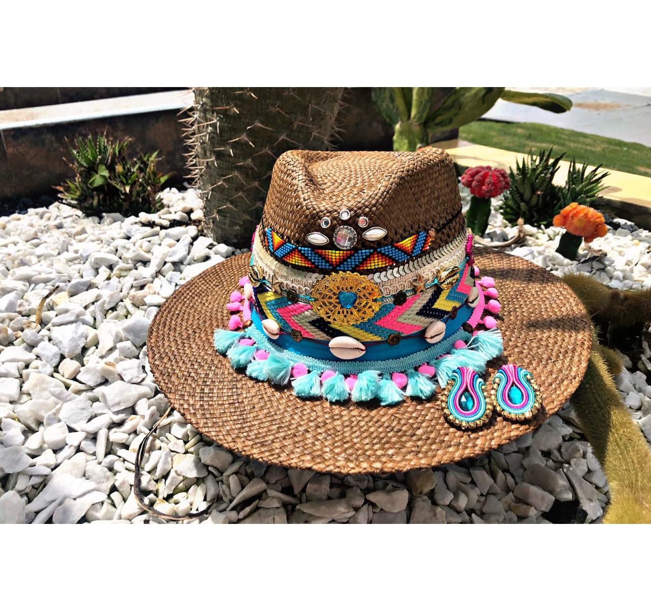Sombrero Para Mujer Decorado - Indiana - Ref. 230105014 | Milolita Store -  Tienda Virtual