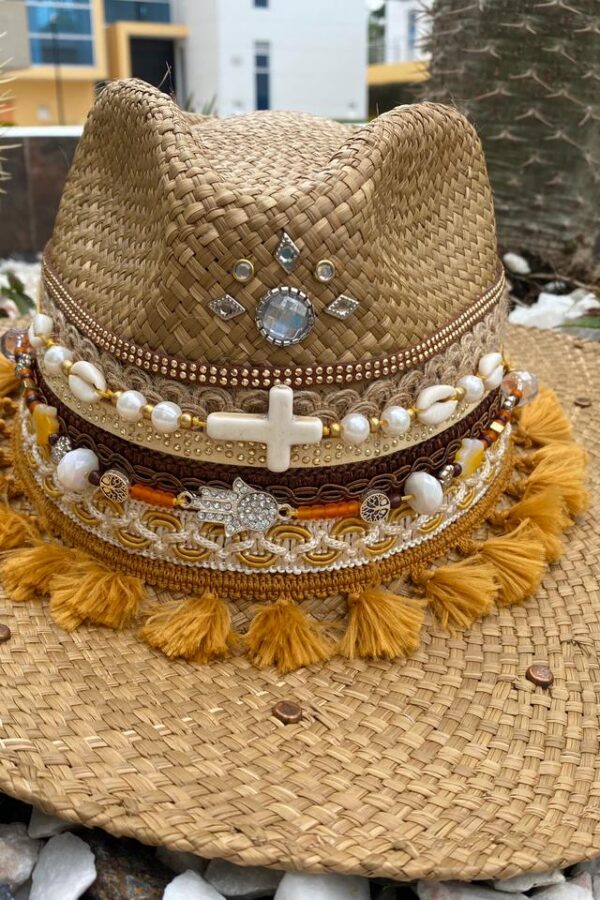 Sombreros Decorados para Mujer en Colombia | Milolita sombrero con adornos para mujer fiesta cabalgata elegante flores sol de moda elegua playa decorado bisuteria artesanal agudeño vaquero vueltiao cintas Neiva buga colombia Valledupar cucuta tejido