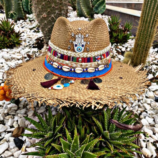 sombrero decorado para mujer artesanal elegua de moda cintas playa decorado sol agudeño vueltiao flores vaquero elegante bisuteria Ibagué Pereira Armenia bogota cartagena bucaramanga