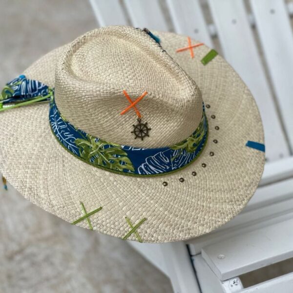 Sombrero Indiana decorado para mujer Sombrero Indiana decorado para mujer — Talla Sombrero: Talla 6 (59 cm)