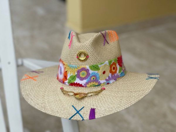 Sombrero para mujer decorado - Indiana - Ref. 230105053 | Milolita Store - Tienda Virtual |%count(title)%