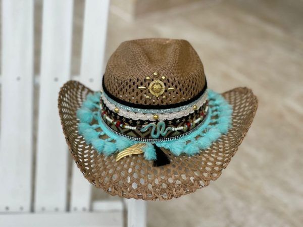 Sombrero para mujer decorado - Calado - Ref. 220401069 | Milolita Store - Tienda Virtual |%count(title)%