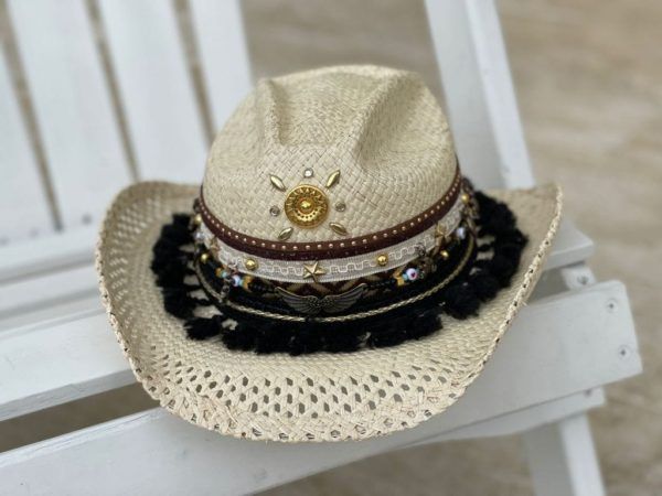 Sombrero para mujer decorado - Calado - Ref. 220401068 | Milolita Store - Tienda Virtual |%count(title)%