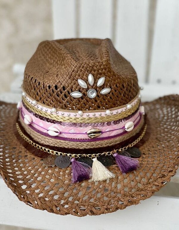 Sombreros Decorados para Mujer en Colombia | Milolita Sombrero Calado para mujer decorado — Talla Sombrero: Talla 6 (59 cm)