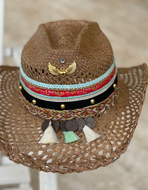 Sombrero Calado para mujer decorado — Talla Sombrero: Talla 6 (59 cm)
