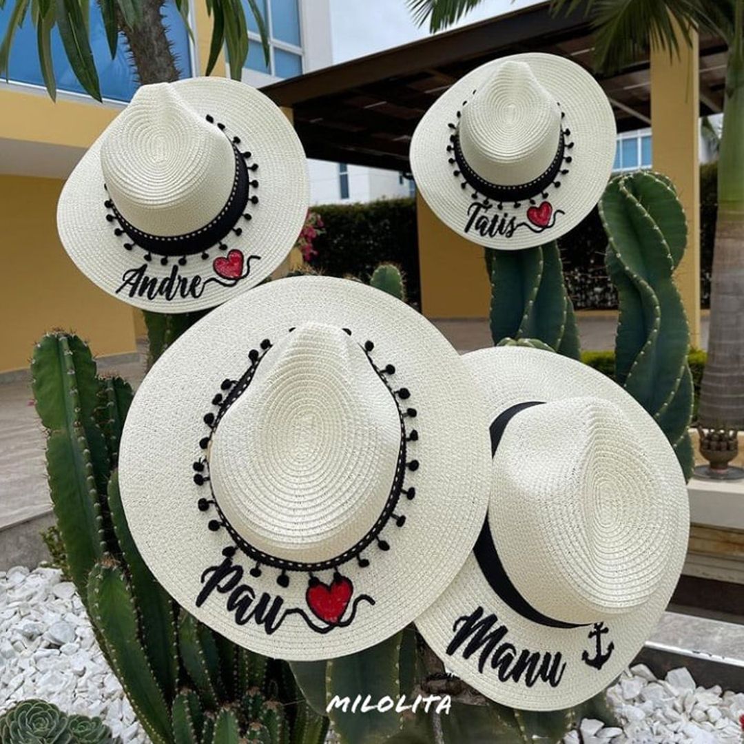 perfil bienestar lapso Sombrero - Pava Para Mujer - Sombrero Para Playa - Nombre Bordado - Ref.  220401063 | Milolita Store - Tienda Virtual