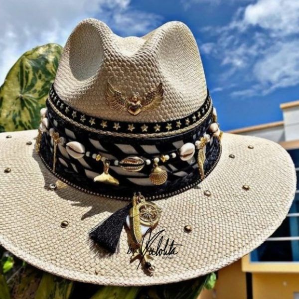 Sombrero para mujer decorado - Indiana - Ref. 230105058 | Milolita Store - Tienda Virtual |%count(title)%