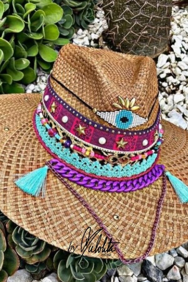 Estilos de Sombreros para Mujer | Guía Milolita Store Colombia Sombrero Indiana decorado para mujer — Talla Sombrero: Talla 6 (59 cm)