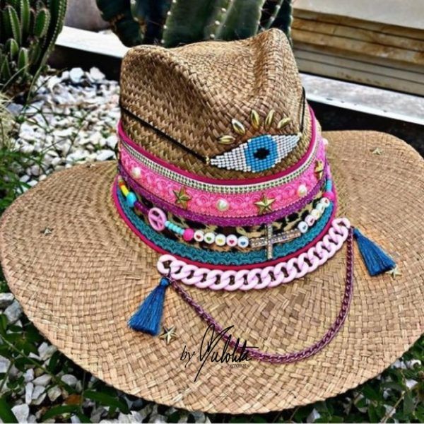 Sombrero para mujer decorado - Indiana - Ref. 230105061 | Milolita Store - Tienda Virtual |%count(title)%