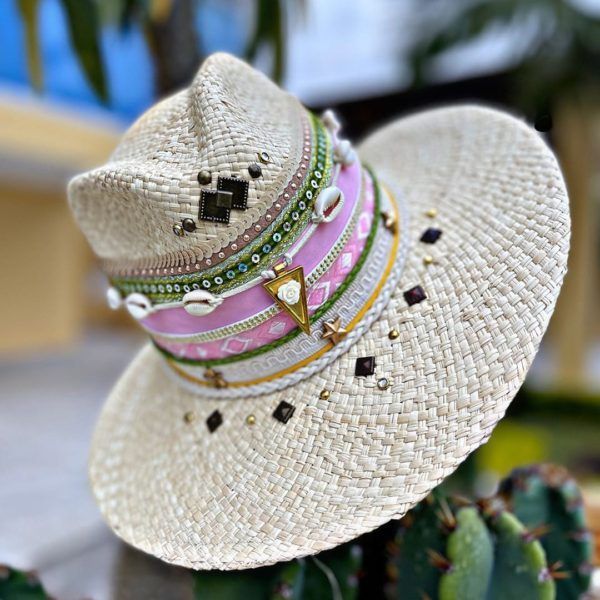 Sombrero para mujer decorado - Indiana - Ref. 230105069 | Milolita Store - Tienda Virtual |%count(title)%
