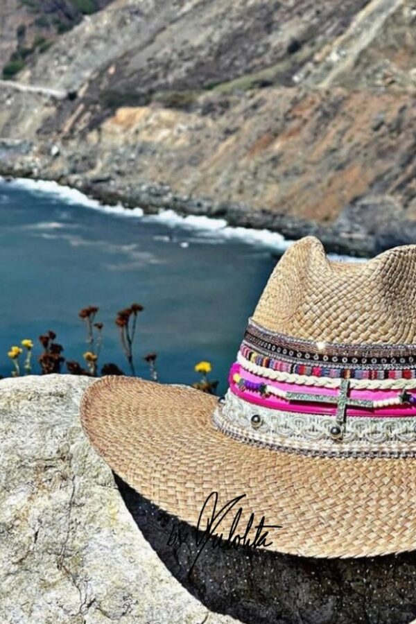 Sombreros Decorados para Mujer en Colombia | Milolita Sombrero Indiana decorado para mujer — Talla Sombrero: Talla 6 (59 cm)