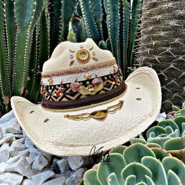 Sombrero para mujer decorado - Cowboy - Ref. 221105012 | Milolita Store - Tienda Virtual |%count(title)%