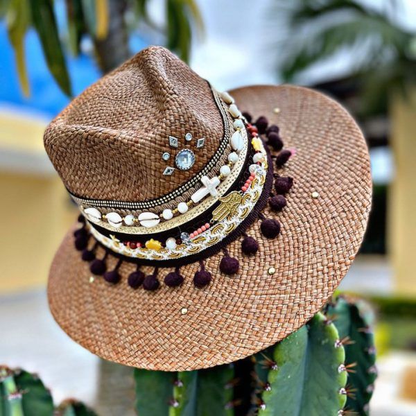 Sombrero decorado a mano Ref. 133 | Milolita Store - Tienda Virtual |%count(title)%