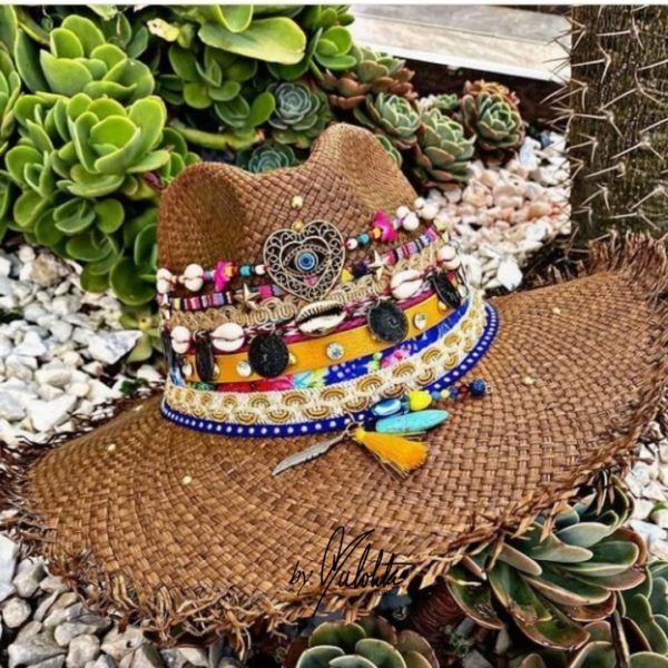 Sombrero para mujer decorado - Desflecado Indiana - Ref. 221220016 | Milolita Store - Tienda Virtual |%count(title)%