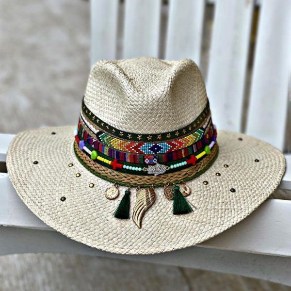 Sombrero para mujer decorado - Indiana - Ref. 230105071 | Milolita Store - Tienda Virtual |%count(title)%
