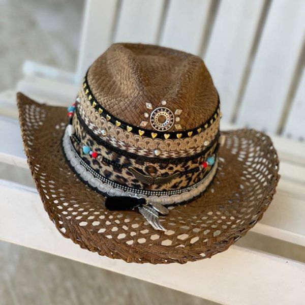 Sombrero para mujer decorado - Calado - Ref. 220401064 | Milolita Store - Tienda Virtual |%count(title)%