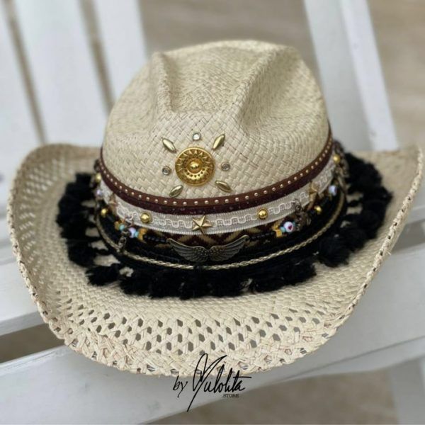 Sombrero para mujer decorado - Calado - Ref. 220401079 | Milolita Store - Tienda Virtual |%count(title)%