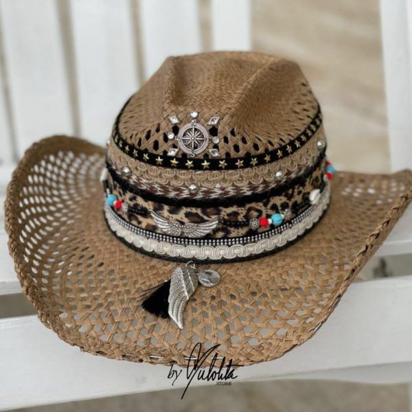 Sombrero para mujer decorado - Calado - Ref. 220401080 | Milolita Store - Tienda Virtual |%count(title)%