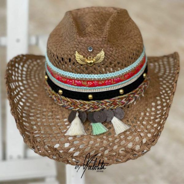 Sombrero para mujer decorado - Calado - Ref. 220401081 | Milolita Store - Tienda Virtual |%count(title)%