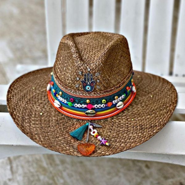 Sombrero para mujer decorado - Indiana - Ref. 220403007 | Milolita Store - Tienda Virtual |%count(title)%