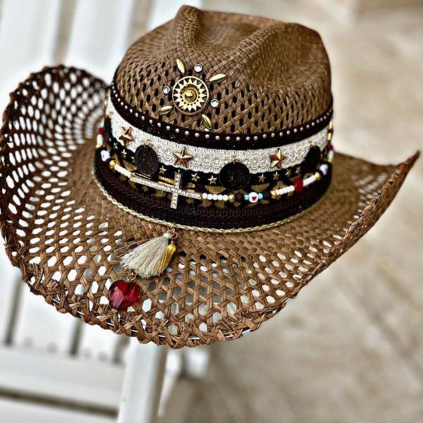 Sombrero para mujer decorado - Calado - Ref. 220401086 | Milolita Store - Tienda Virtual |%count(title)%