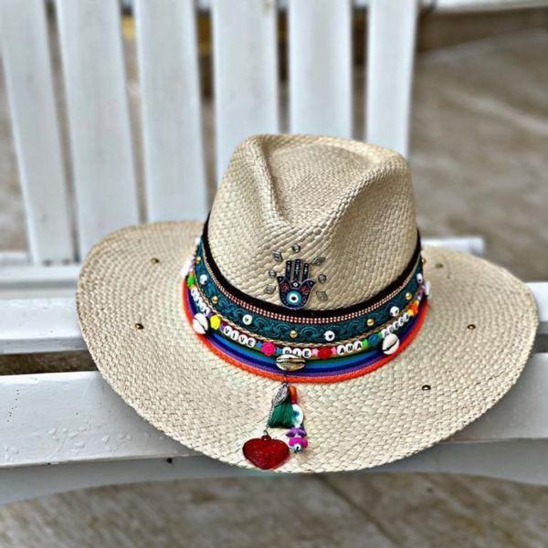 Sombrero para mujer decorado - Indiana - Ref. 220403008 | Milolita Store - Tienda Virtual |%count(title)%