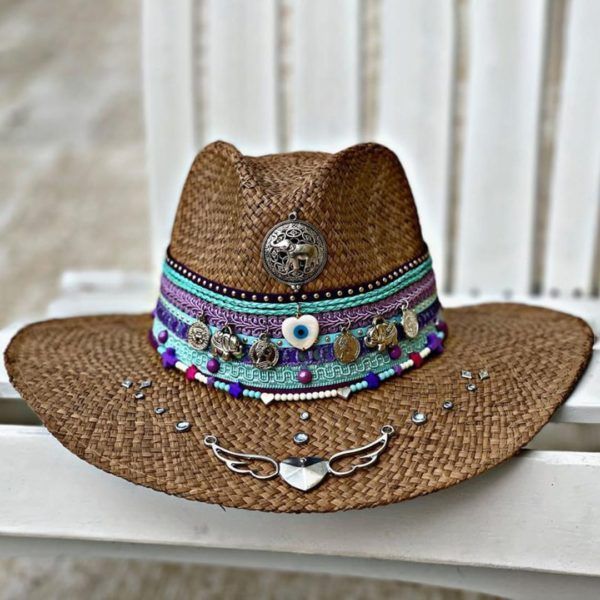 Sombrero para mujer decorado - Indiana - Ref. 230105074 | Milolita Store - Tienda Virtual |%count(title)%