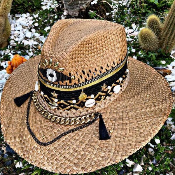Sombrero para mujer decorado - Indiana - Ref. 230105005 | Milolita Store - Tienda Virtual |%count(title)%
