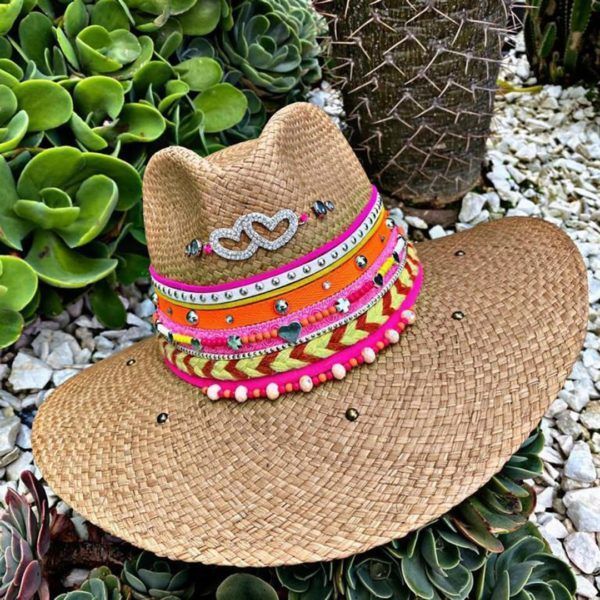 Sombrero para mujer decorado - Indiana - Ref. 230105008 | Milolita Store - Tienda Virtual |%count(title)%