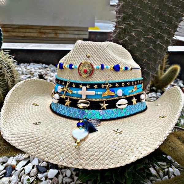 Sombrero para mujer decorado - Cowboy - Ref. 221105016 | Milolita Store - Tienda Virtual |%count(title)%