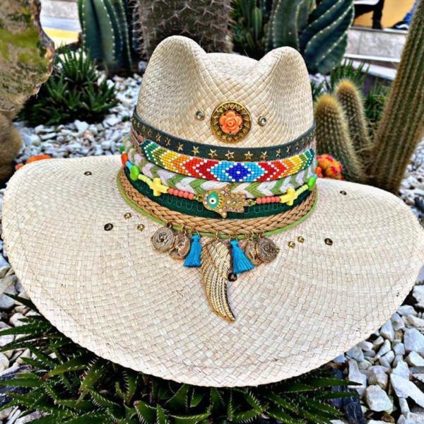 Sombrero para mujer decorado - Indiana - Ref. 230105079 | Milolita Store - Tienda Virtual |%count(title)%