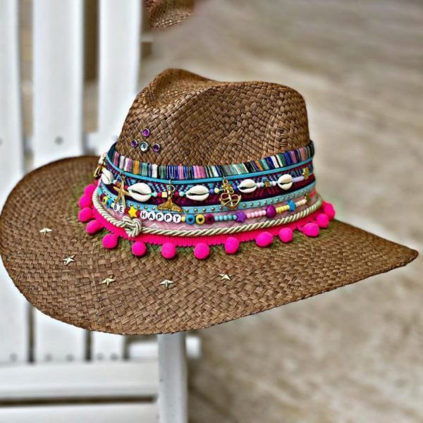 Sombrero para mujer decorado - Indiana - Ref. 230105080 | Milolita Store - Tienda Virtual |%count(title)%