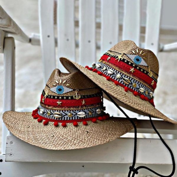 Sombrero para mujer decorado - Indiana - Ref. 230105009 | Milolita Store - Tienda Virtual |%count(title)%