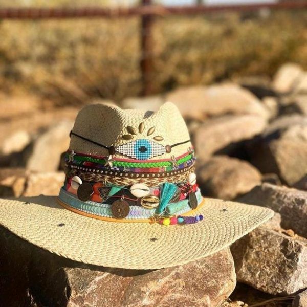 Sombrero para mujer decorado - Indiana - Ref. 220403004 | Milolita Store - Tienda Virtual |%count(title)%