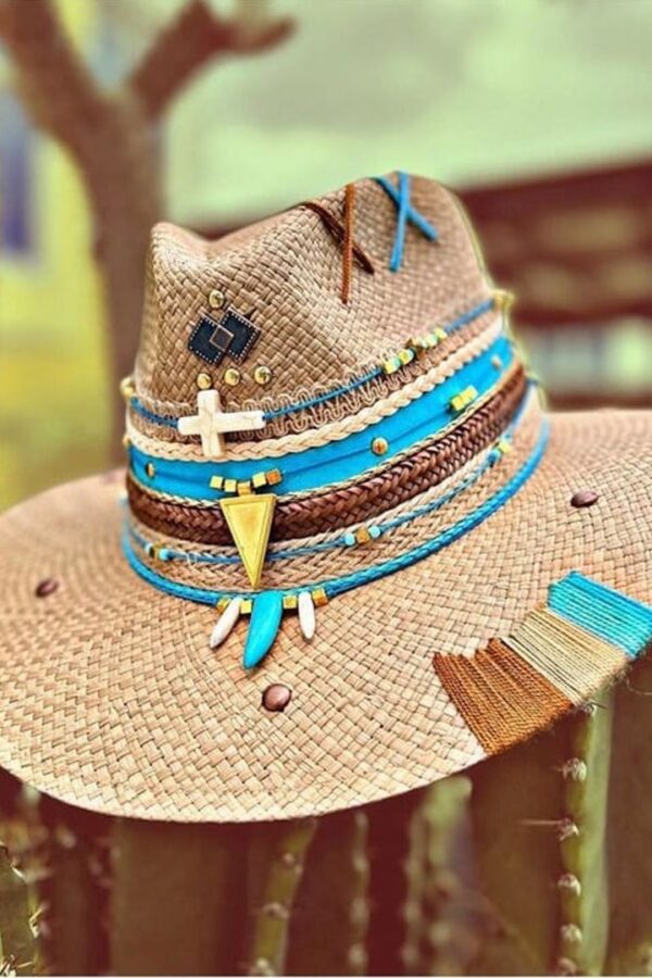 sombrero indiana tribu decorado para hombre 00003