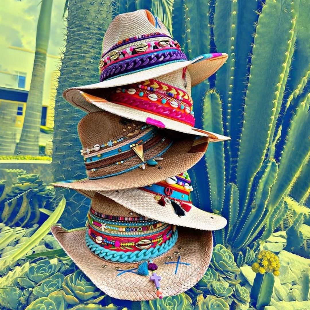 Sombrero Para Mujer Hecho A Mano - Indiana - Tribu - Ref