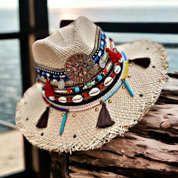 Sombrero indiana desflecado azteca 00001