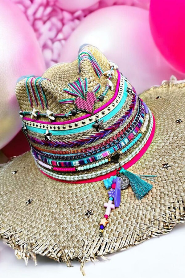 Sombreros Decorados para Mujer en Colombia | Milolita Sombrero Desflecado crudo Vintage