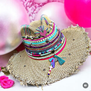 Sombrero Desflecado crudo Vintage