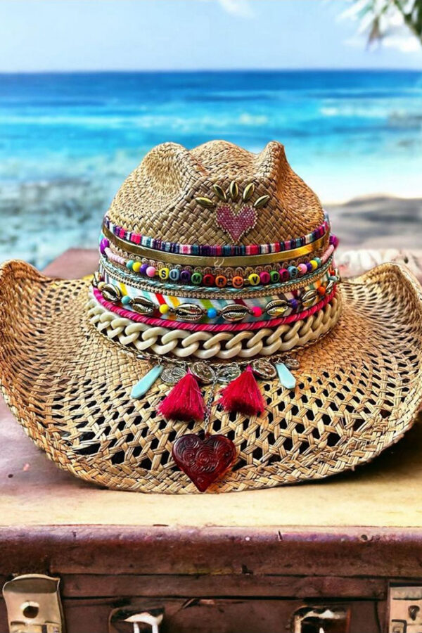 Sombrero decorado desflecado Lupita
