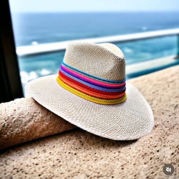 sombrero decorado para mujer splash indiana crudo sombrero decorado para mujer splash indiana crudo