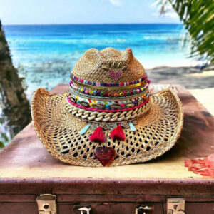 Sombrero decorado desflecado Lupita