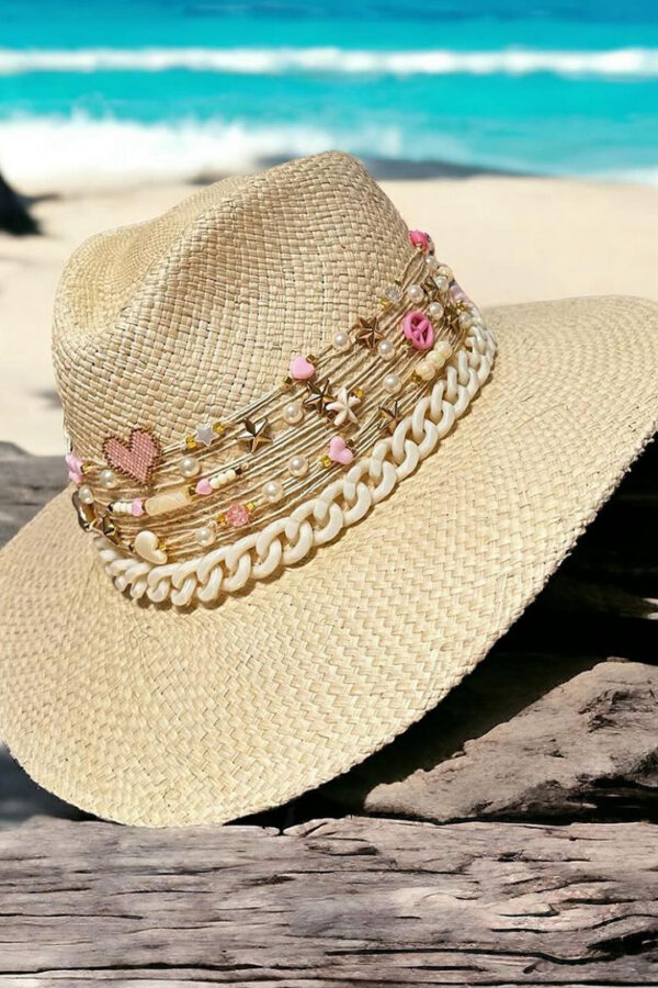 Sombrero decorado para mujer indiana