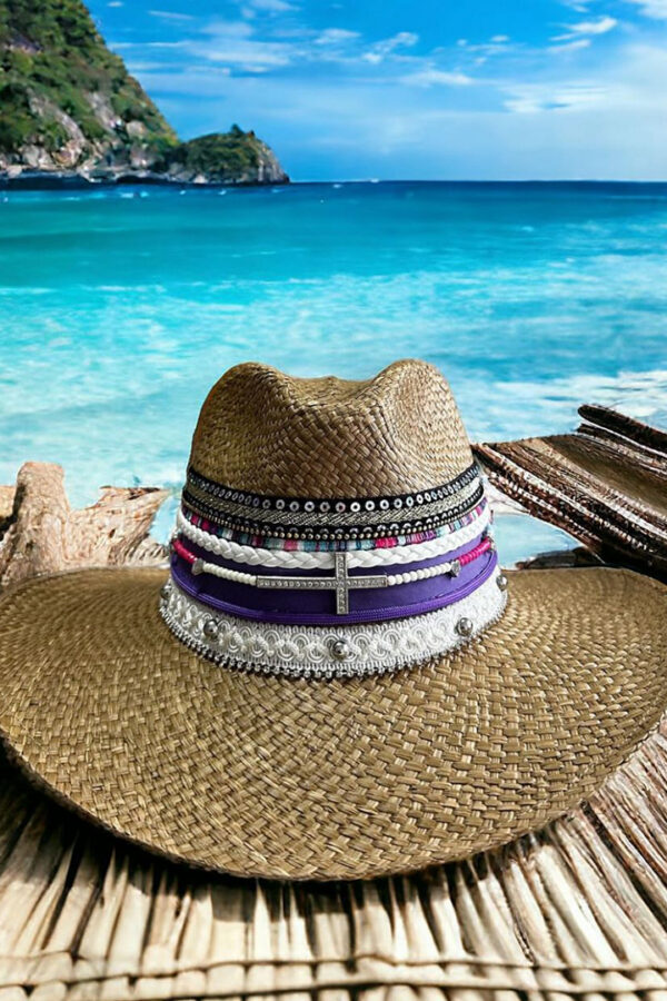 Sombrero café Indiana lavanda