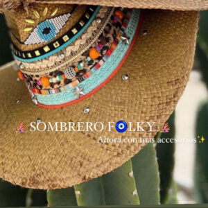 Sombrero Indiana café ojito de la suerte 00002