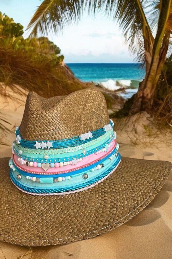 Sombrero indiana libert decorado para mujer