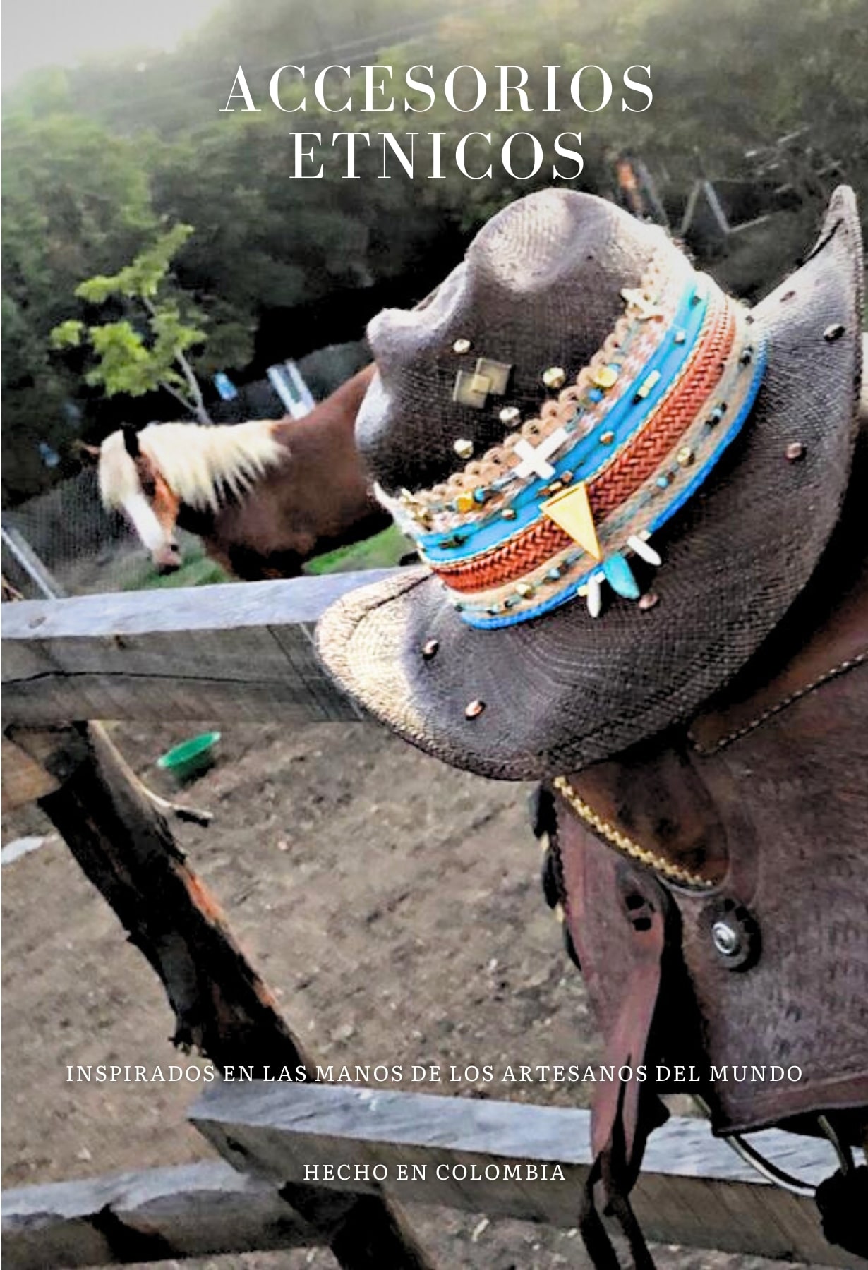 sombreros decorados y accesorios etnicos