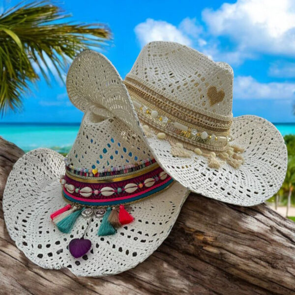 sombrero nevado calado cowboy color blancoSombrero Nevado Calado Cowboy Color Blanco, sombreros de palma de iraca, Hats made of Iraca palm