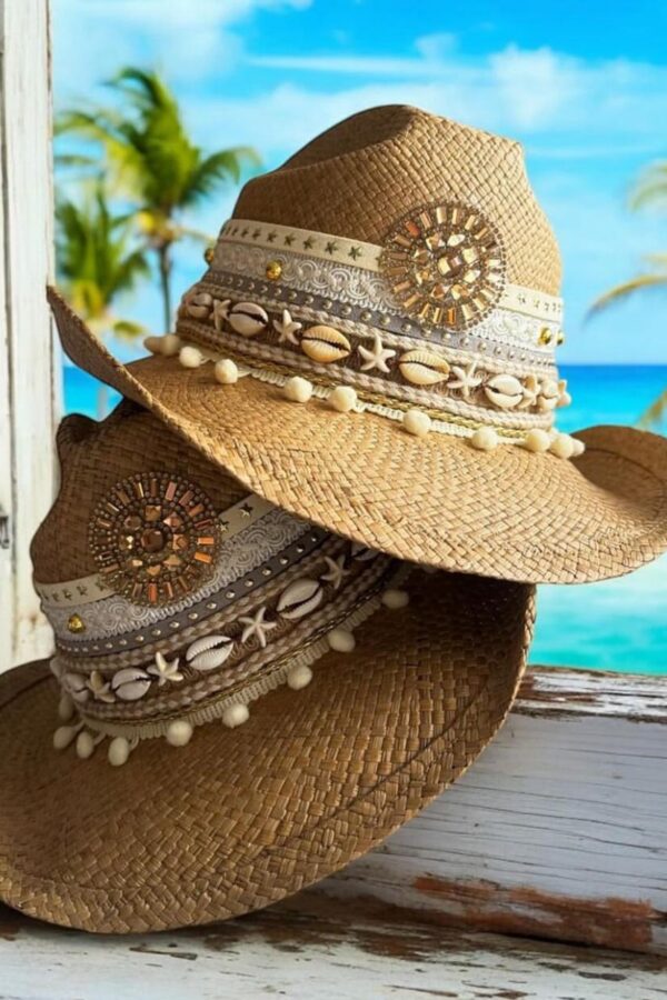 Sombreros Decorados para Mujer en Colombia | Milolita Sombrero personalizado para mujer azteca cowboy café